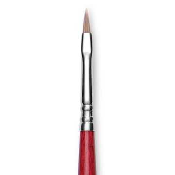 Open in modal - Escoda Opera Takatsu Synthetic Brush - Filbert, Long Handle, Size 2 (Close-up of brush)