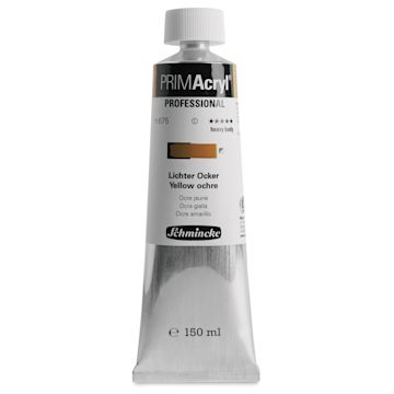 Open in modal - Schmincke Primacryl Professional Acrylic Paint - Yellow Ochre, 150 ml Tube