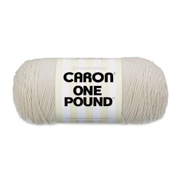 Open in modal - Caron One Pound Acrylic Yarn - 1 lb, 4-Ply, Off White