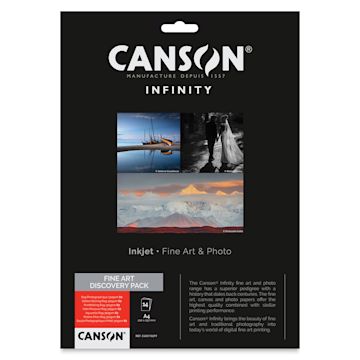 Open in modal - Canson Infinity Fine Art Inkjet Paper Discovery Pack - Package of 14 Sheets, 8-1/2" x 11