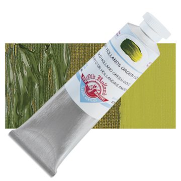 Open in modal - Old Holland New Masters Classic Acrylic Paint - Old Holland Green Gold and swatch
