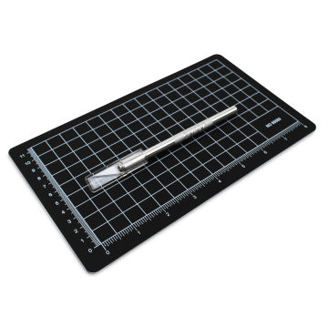 Excel Blades Mini Precision Cutting Mat Kit angled top view - Black