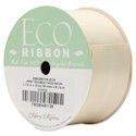 Morex Recycled Double Faced Satin Ribbon - Ivory, 1-1/2" x 10 yd