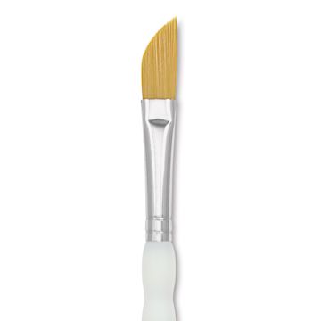 Open in modal - Royal & Langnickel Soft Grip Golden Taklon Brush - Dagger, Short Handle, Size 3/8", close-up