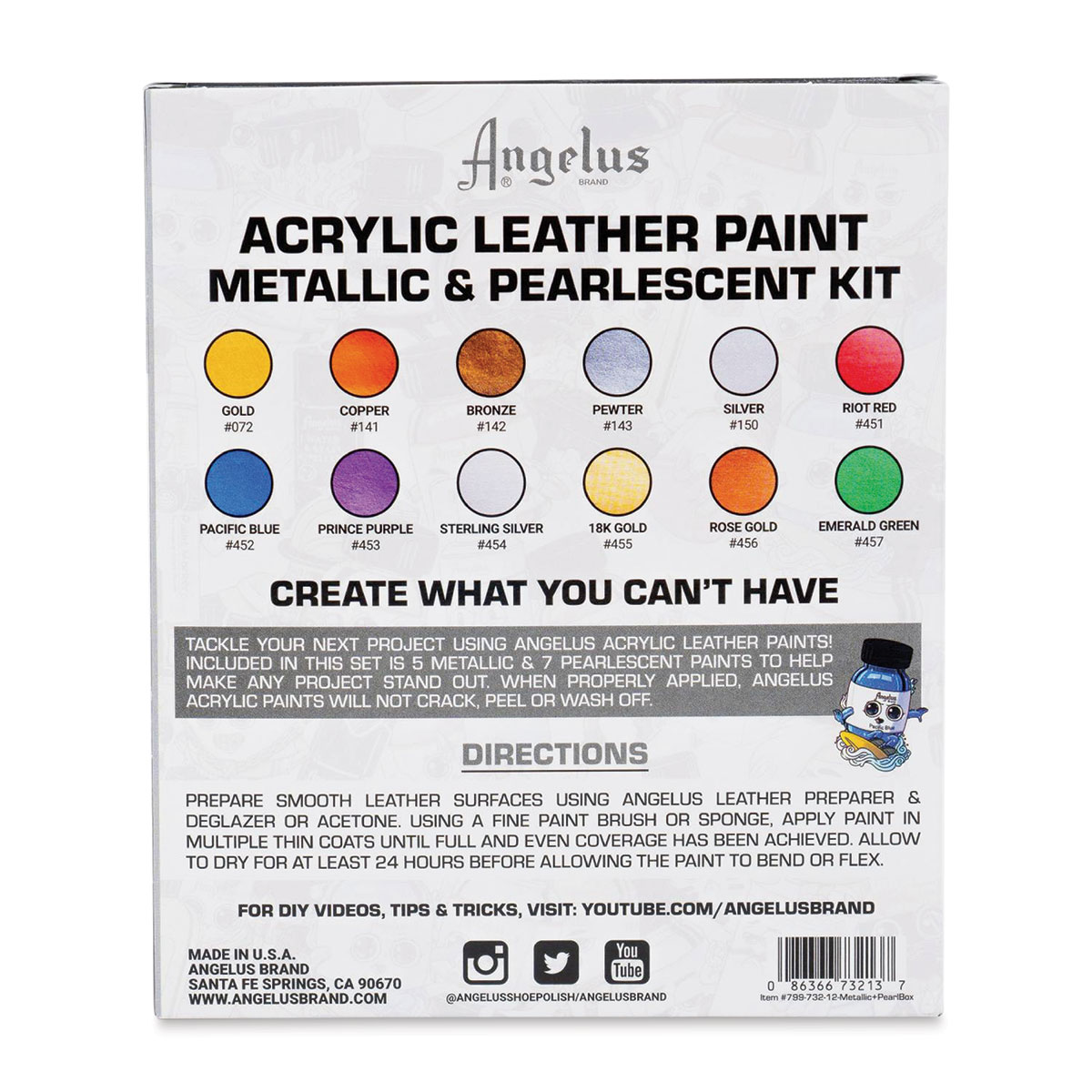 Angelus® Metallic Leather Paint, 1 oz. - Weaver Leather Supply