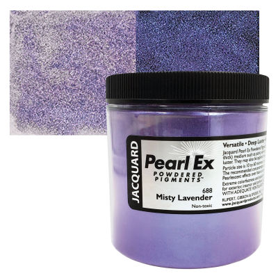 Jacquard Pearl-Ex Pigment - 4 oz, Misty Lavender, Jar with Swatch