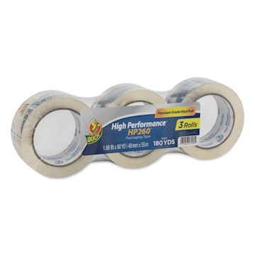 Open in modal - Duck HP260 High Performance Premium Packing Tape - 1.88" x 60 yds, Pkg of 3