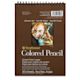 Strathmore 400 Series Colored Pencil Pad - Top view of 6" x 8" pad wirebound at top