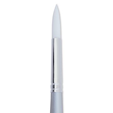 Open in modal - Silver Brush Silverwhite Synthetic Brush - Round, Short Handle, Size 12 close up