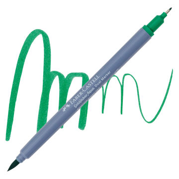 Faber-Castell Goldfaber Aqua Dual Marker - 163 Emerald Green (swatch and marker)