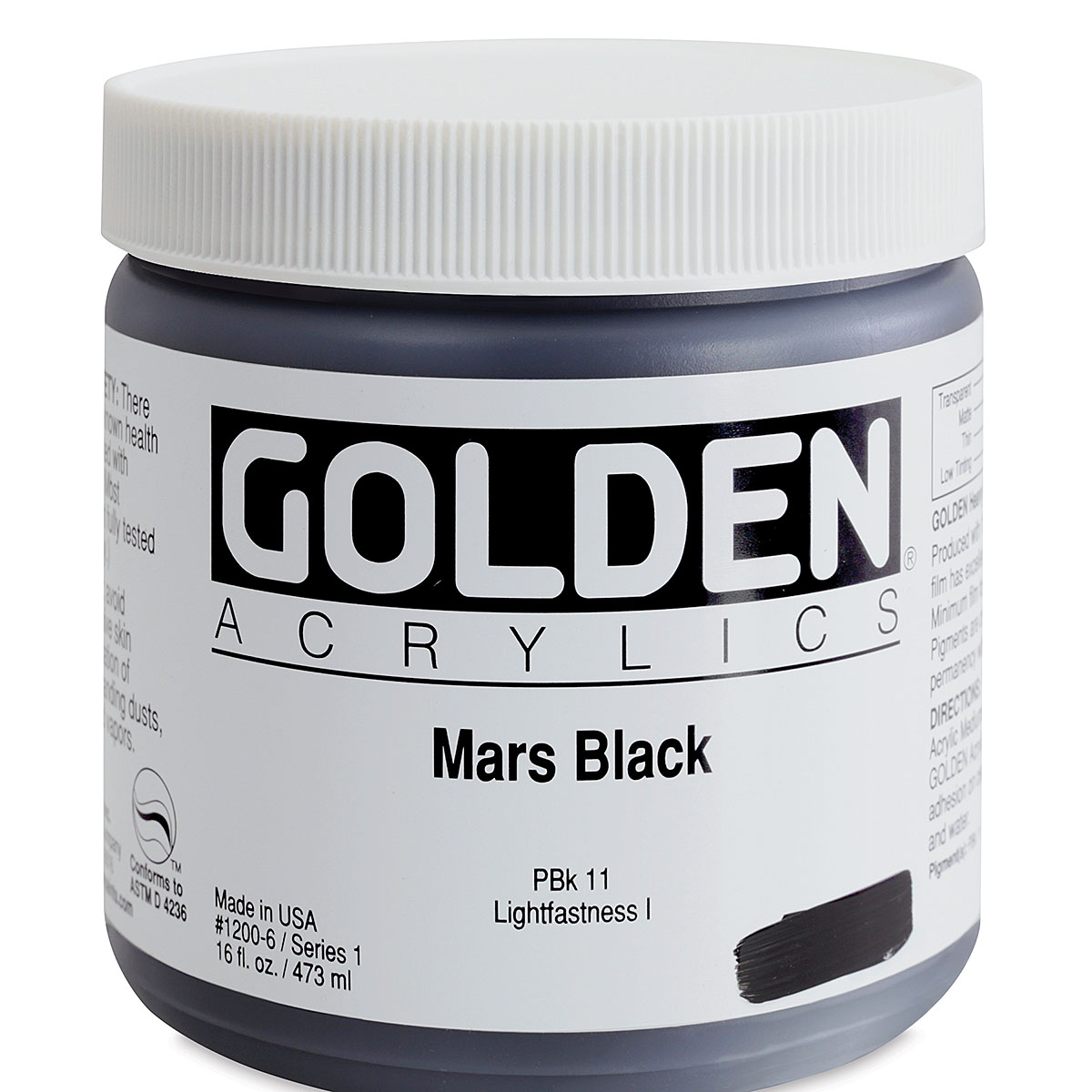 Golden Artist Colors Acrylic Paint - Mars Black