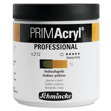 Open in modal - Schmincke Primacryl Professional Acrylic Paint - Indian Yellow, 237 ml Jar