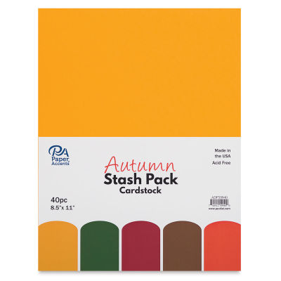 Paper Accents Cardstock Stash Pack - Autumn, Pkg of 40 Sheets, 8-1/2" x 11"