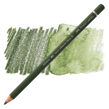 Open in modal - Faber-Castell Albrecht Durer Watercolor Pencil - Chrome Green Opaque pencil and swatch