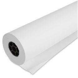 Pacon Antimicrobial Paper Roll - White, 36" x 500 ft (close-up of roll end)