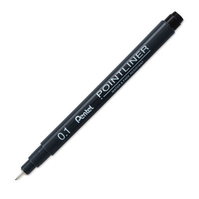 Pentel Arts Pointliner Pen - Black, 0.1 mm (cap off)