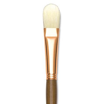 Open in modal - Princeton Best Natural Bristle Brush - Filbert, Long Handle, Size 12 close up