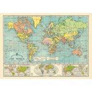 Cavallini World Map 6 Printed Paper