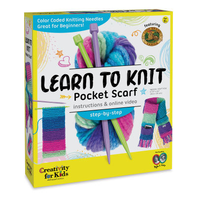 Creativity for Kids Learn to Knit Pocket Scarf Kit (In packaging)