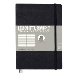 Leuchtturm1917 Ruled Softcover Notebook - Black, 5-3/4" x 8-1/4"