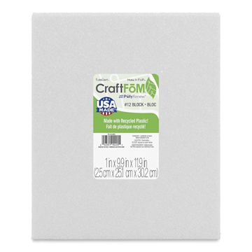 Open in modal - FloraCraft CraftFōM Blocks and Shapes - 1" x 9.9" x 11.9", Block - front of packaging
