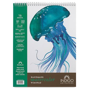 Open in modal - Indigo Artpapers Watercolor Wiropad - 11" x 14", front cover