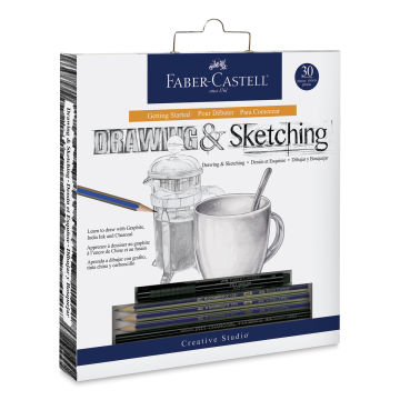 Faber-Castell Creative Studio Getting Started Drawing & Sketching Set - Angled view of package