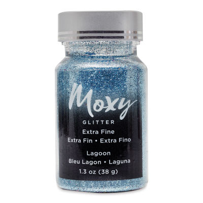 American Crafts Moxy Glitter - Lagoon, Extra Fine, 1.3 oz, Bottle