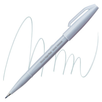 Pentel Arts Brush Tip Sign Pen - Light Gray