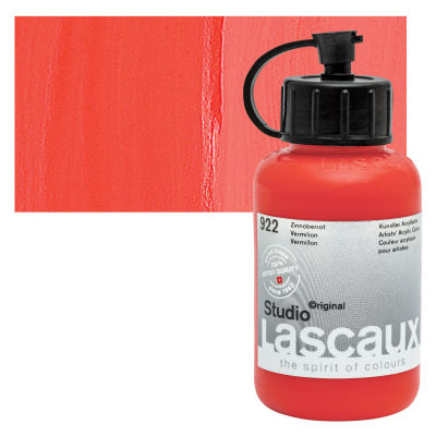 Lascaux Studio Acrylics - Vermilion, 85 ml bottle