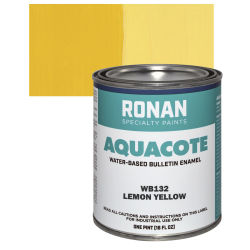 Ronan Aquacote Water-Based Acrylic Color - Lemon Yellow, Pint