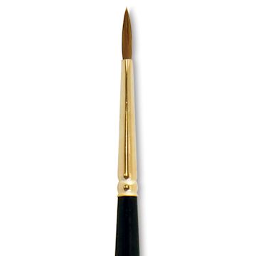 Open in modal - Silver Brush Renaissance Red Sable Brush - Round, Long Handle, Size 5 close up
