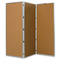 Claridge Folding Screen - 68" x 72", Satin Aluminum