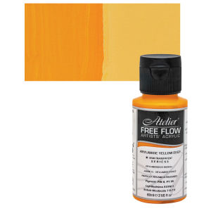 Chroma Atelier Free Flow Acrylic - Arylamide Yellow Deep, 2oz bottle