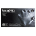 SemperForce Black Textured Nitrile Gloves, Box