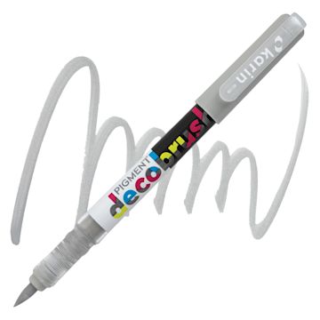 Open in modal - Karin Pigment Decobrush Marker - Cool Grey 1 marker and swatch
