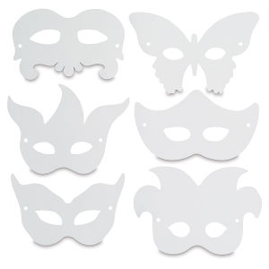 Mardi Gras Paper Masks, Pkg of 24