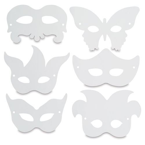 Creativity Street Mardi Gras Paper Masks - Assorted Styles, Pkg of 24