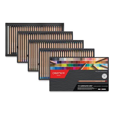 Caran d'Ache Luminance Colored Pencils - Assorted Colors, Set of 100 ...