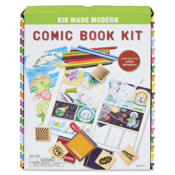 Kid Made Modern Comic Book Kit - Front view of package
