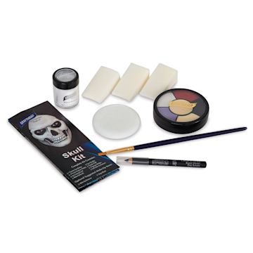 Open in modal - Graftobian Halloween Makeup Kit - Components of Skull Kit