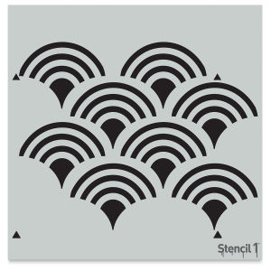 Stencil1 Stencil - Scallop, Repeat Pattern, 11" x 11"