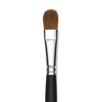 Open in modal - Old Holland Kolinsky Sable Brush - Filbert, Long Handle, Size 16 close up