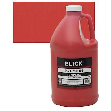 Open in modal - Blick Premium Grade Tempera - Red, Half Gallon and swatch