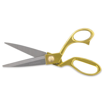 Open in modal - U Brands Scissors - Side view of Gold handled scissors
