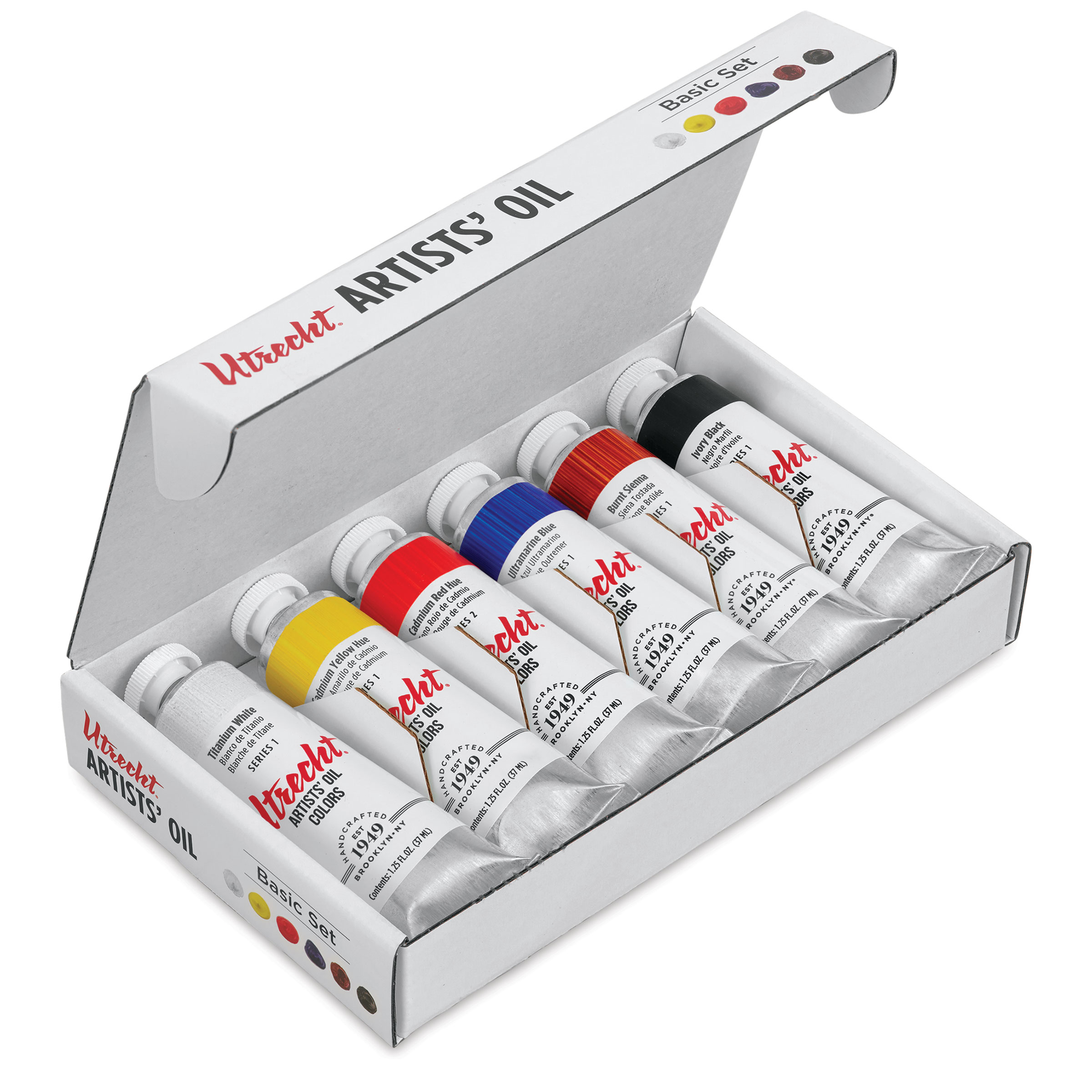 Utrecht Artists' Oil Paint Set - Basic Set of 6 colors