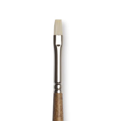 Winsor & Newton Artists' Oil Synthetic Hog Brush - Bright, Size 2, Long Handle (close-up)