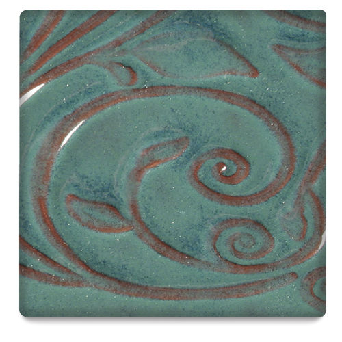 Amaco Turquoise Low-Fire Opalescent Glaze in Pint Size Container