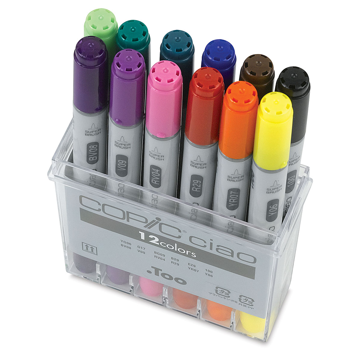 Copic Ciao Markers 12 Color Basic Set 