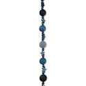 John Bead Solar System Glass Bead Strand - Neptune, 7", 10 mm Dia.